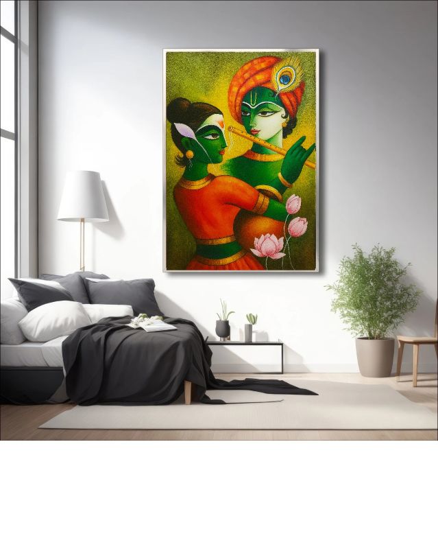 Abstract Radha Krishna Painting