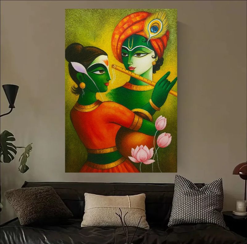 Abstract Radha Krishna Painting