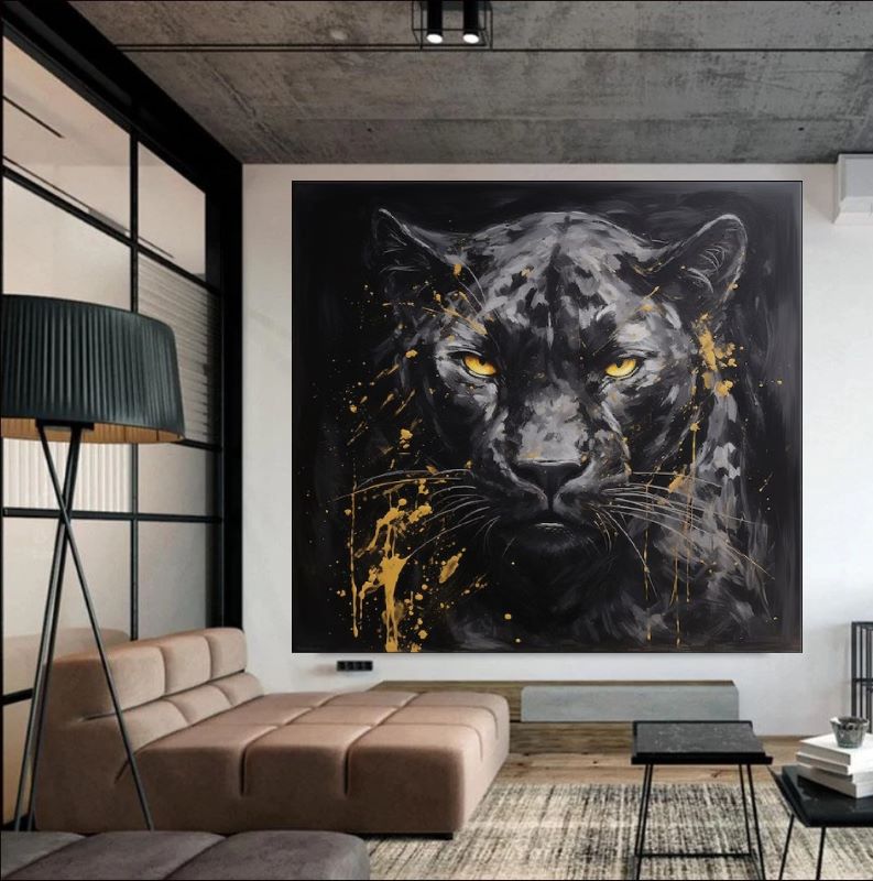 The Shadow King - Bold and Mystical Black Panther Artwork