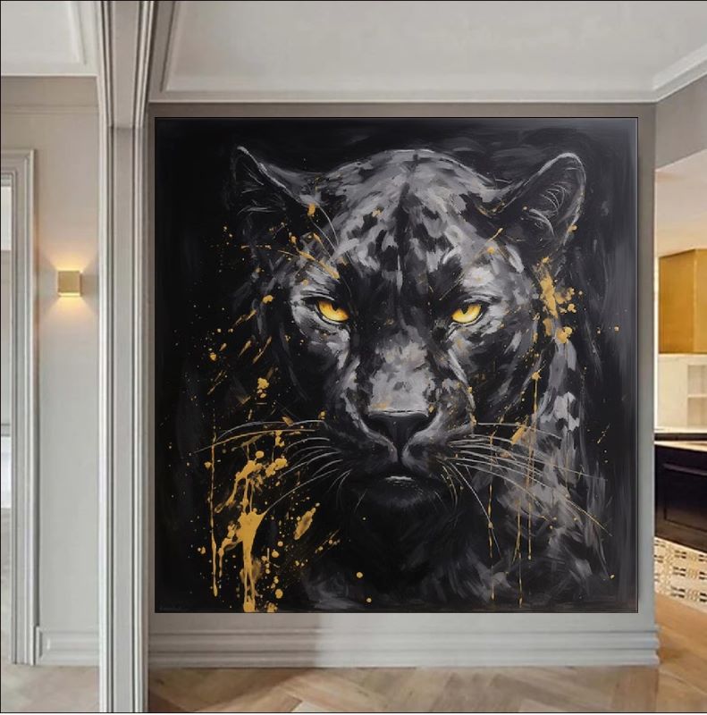 The Shadow King - Bold and Mystical Black Panther Artwork