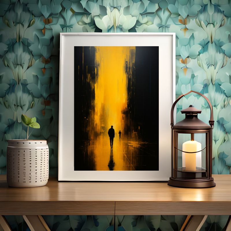 City Shadows: Walking Through Golden Light