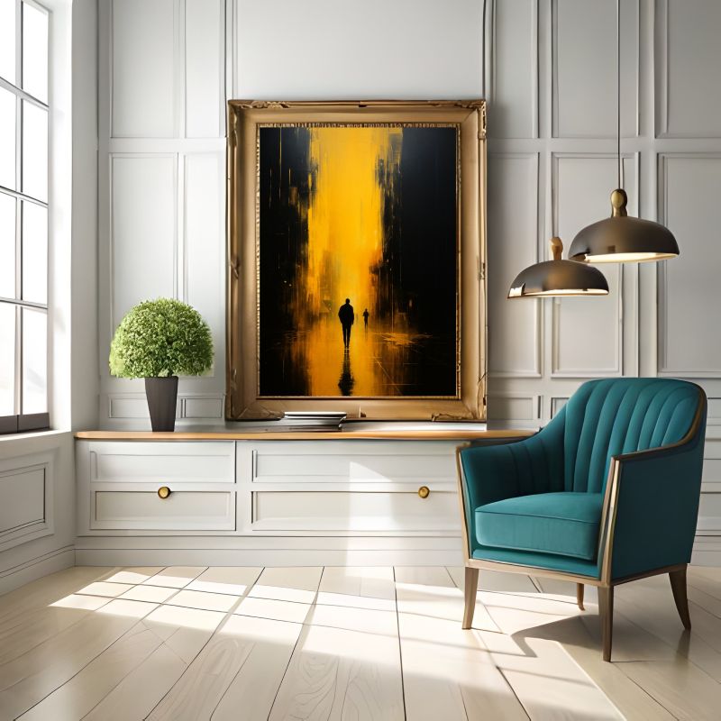City Shadows: Walking Through Golden Light