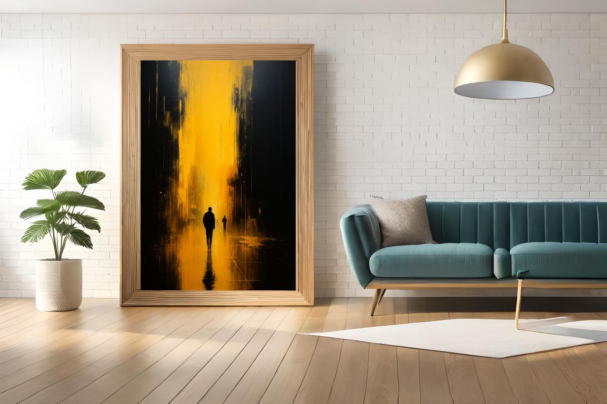 City Shadows: Walking Through Golden Light