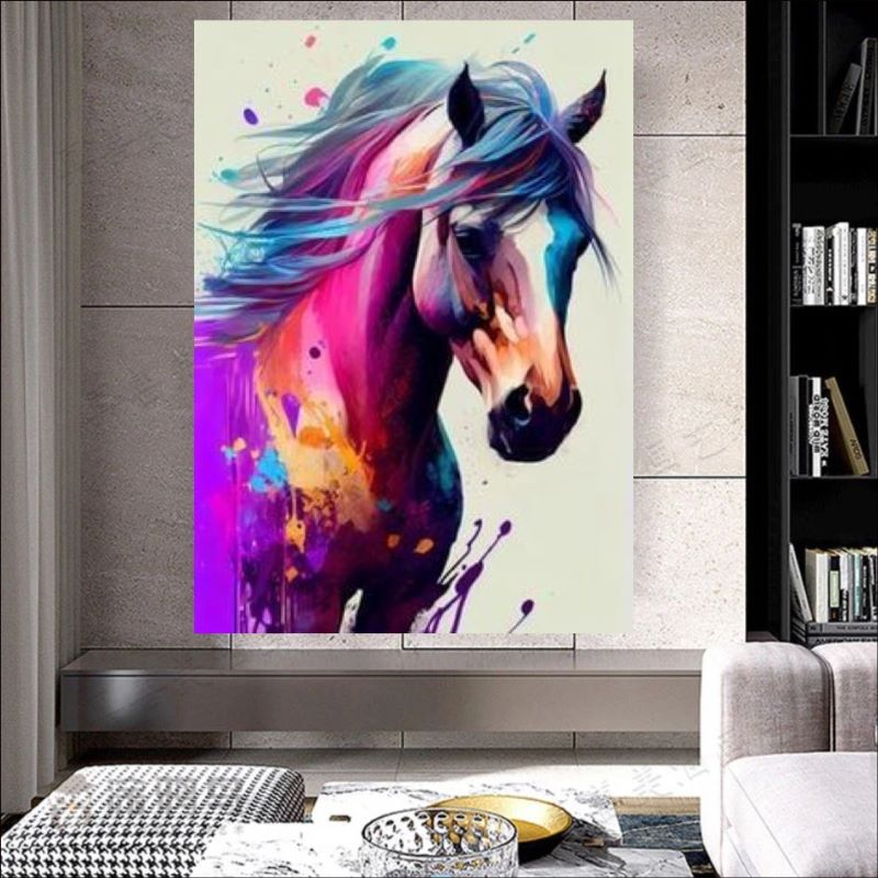 Equine Splendor - Modern Abstract Horse Canvas Art