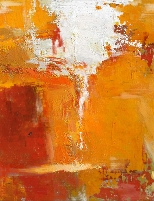 Sunlit Abstract Art: Golden Hues and Vibrant Textures