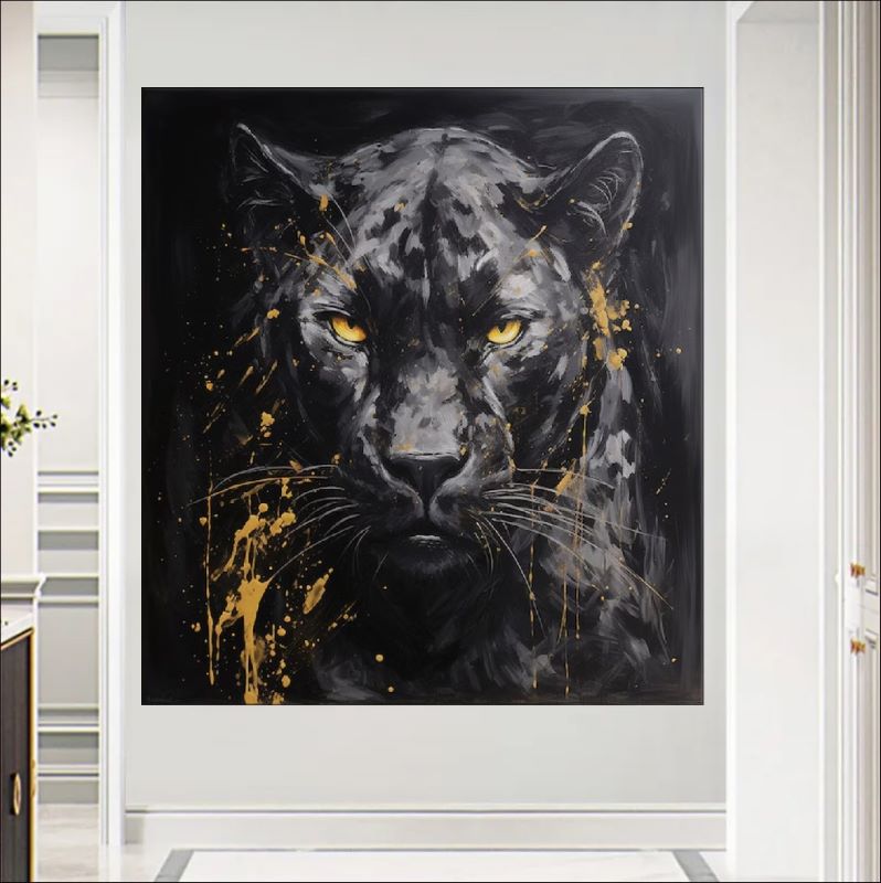 The Shadow King - Bold and Mystical Black Panther Artwork