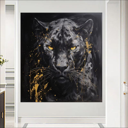 The Shadow King - Bold and Mystical Black Panther Artwork
