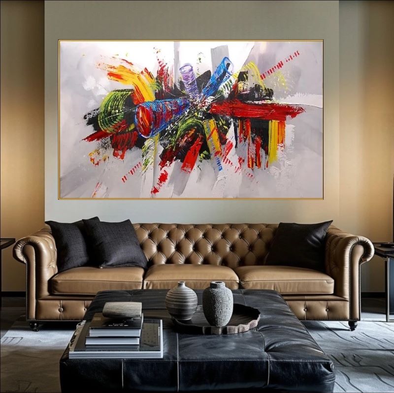 Dynamic Abstract Art Painting - Burst of Energy