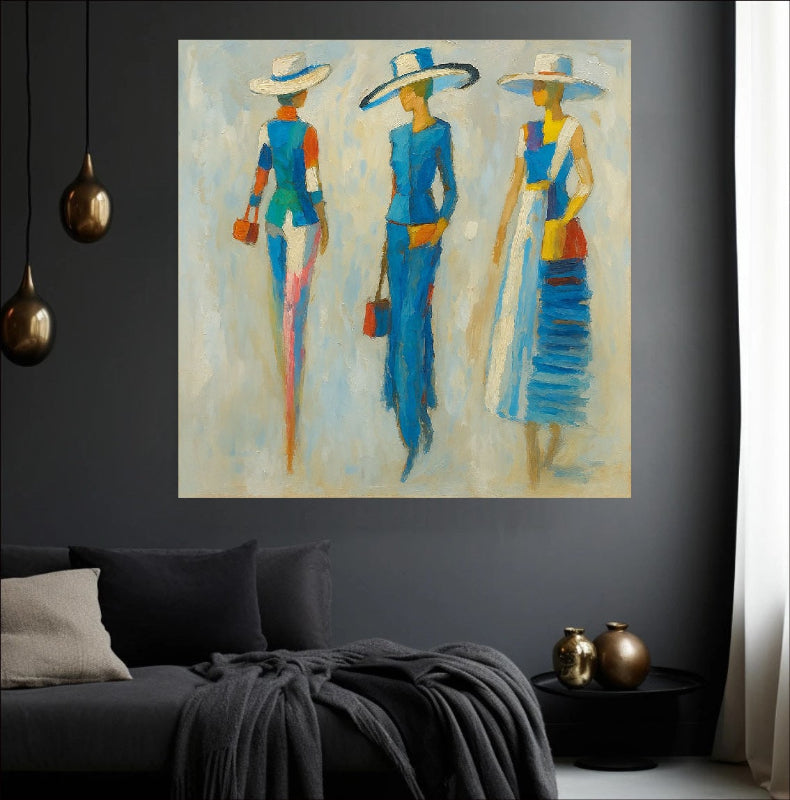 Abstract figurative art for contemporary home décor