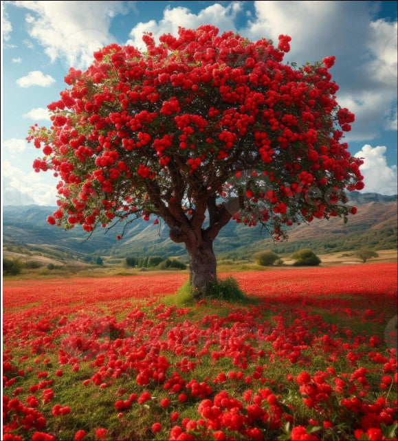 Flowers and Tree