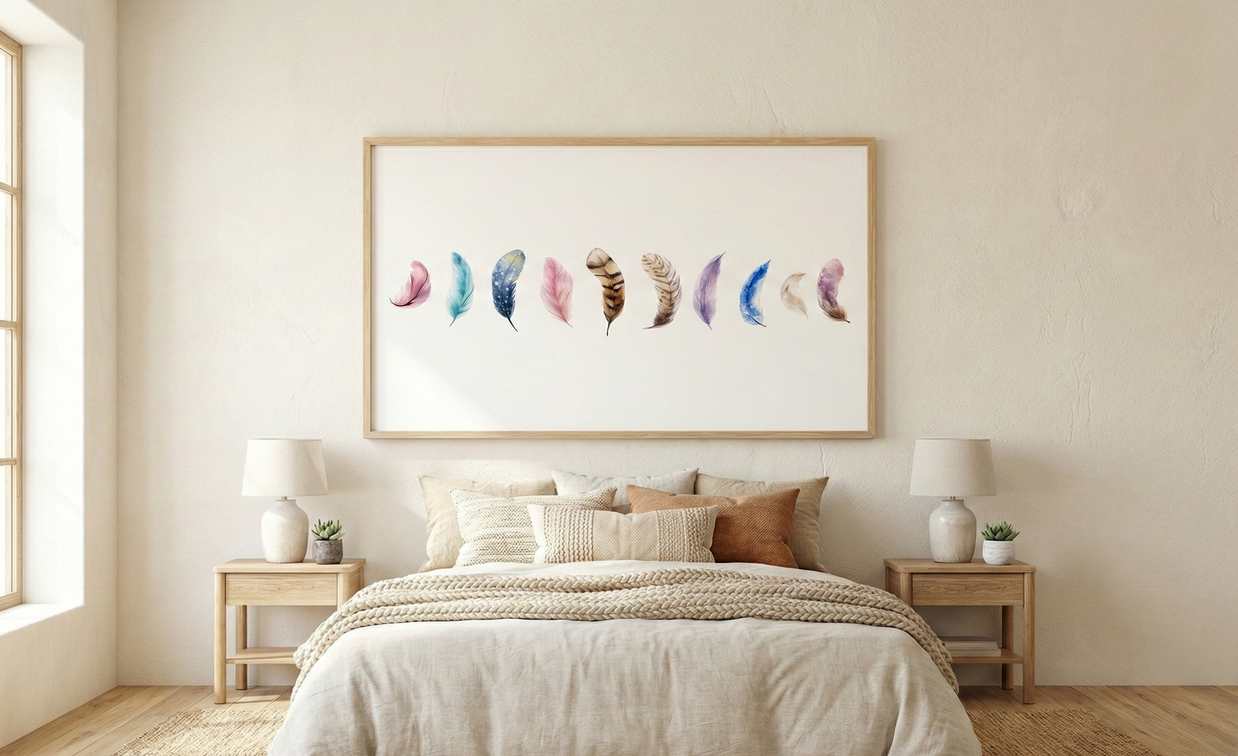 Celestial Plumes – Whimsical Feather Art
