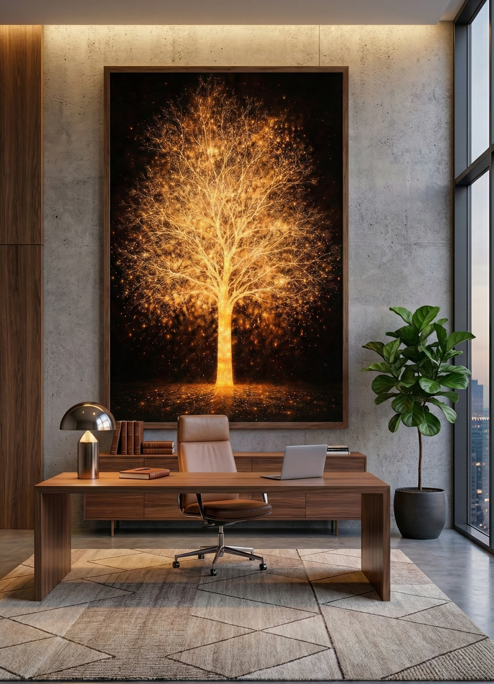 Ember Arbor – Ethereal Glowing Tree Art