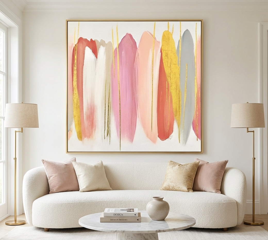 Pastel Petals – Abstract Botanical Stroke Art