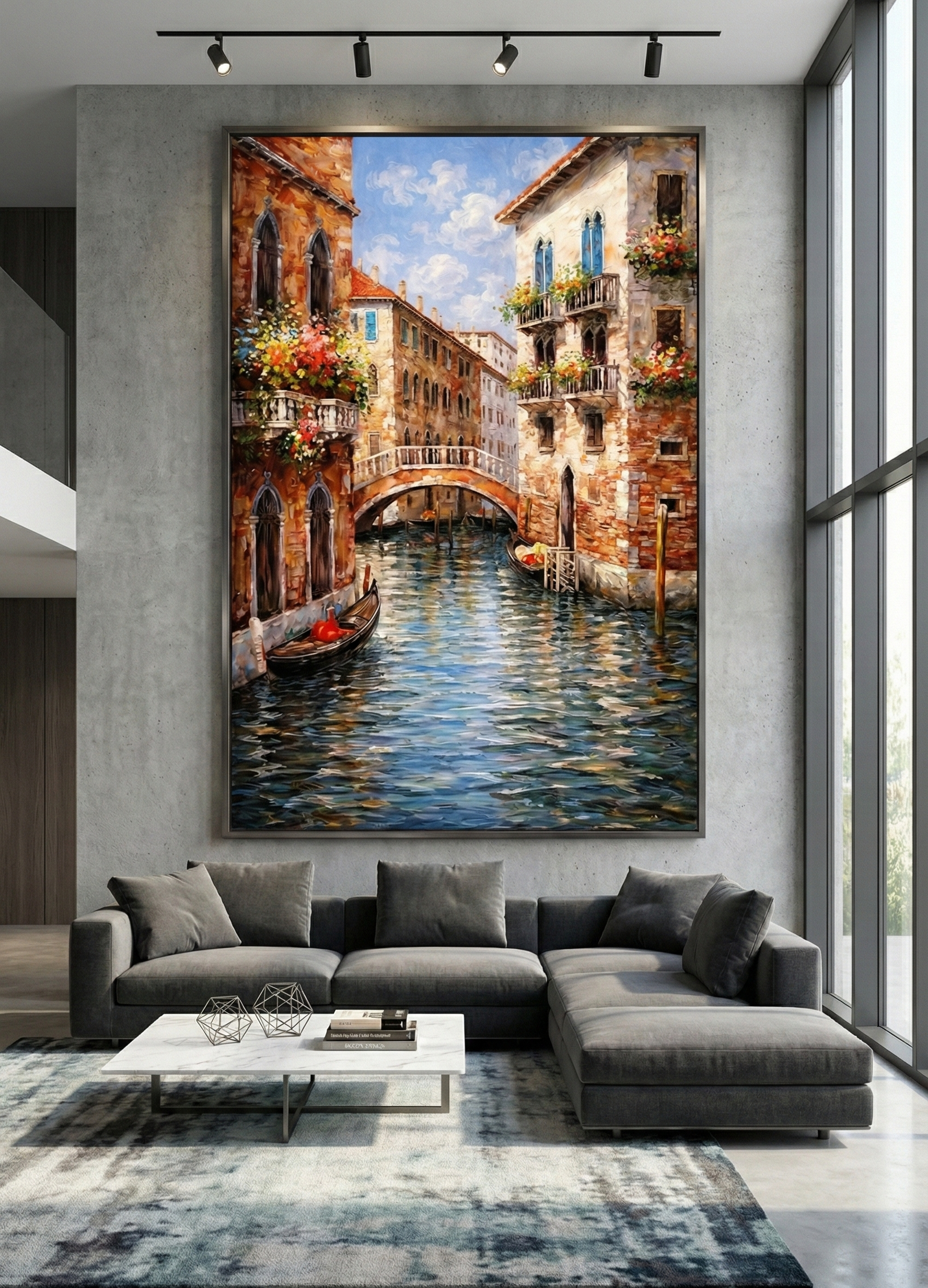Venetian Serenade – Vibrant Canal Architecture Art