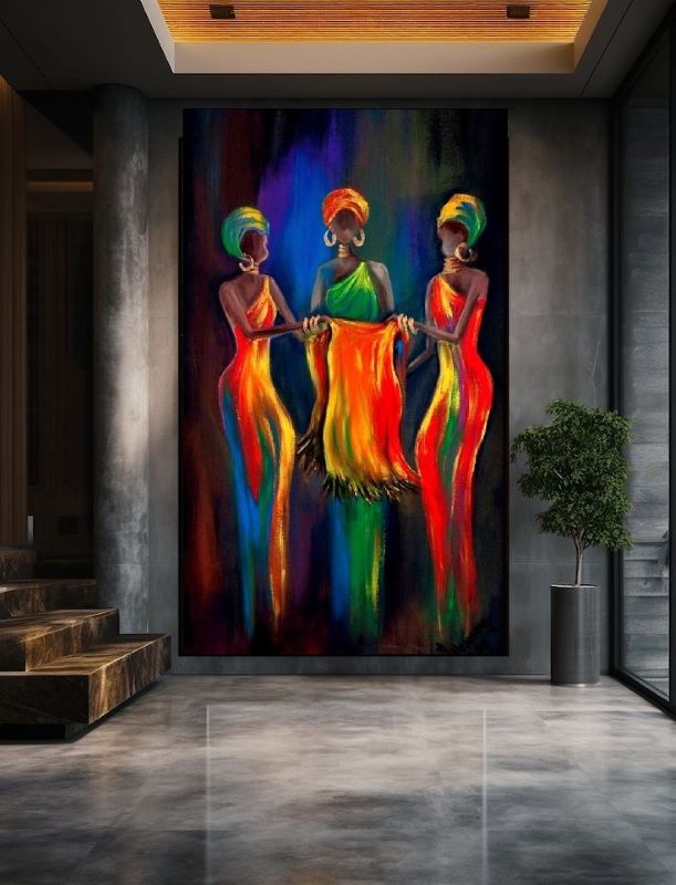 African Ladies handmade painting