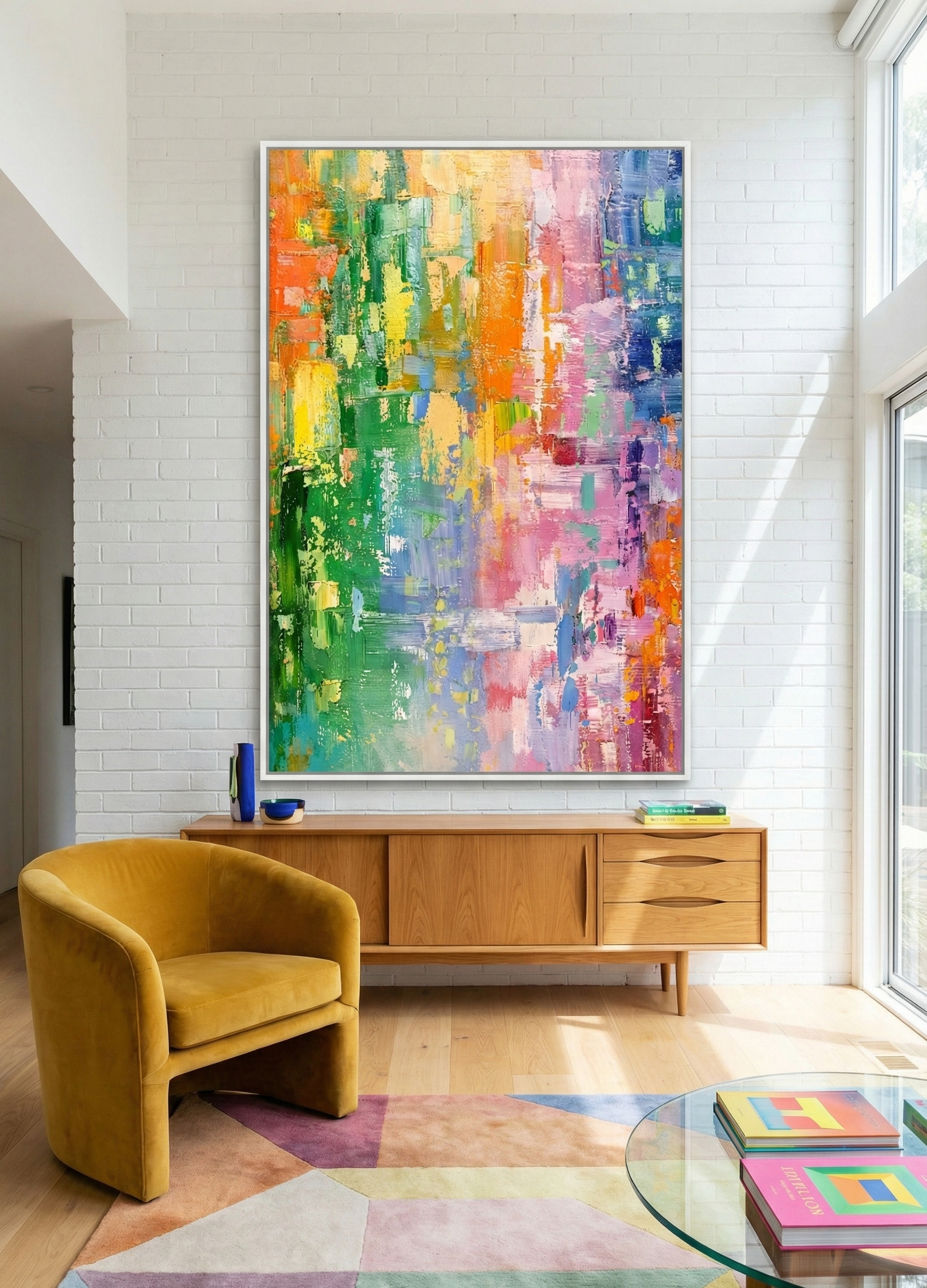 Ethereal Horizon – Abstract Gold Leaf Wall Art