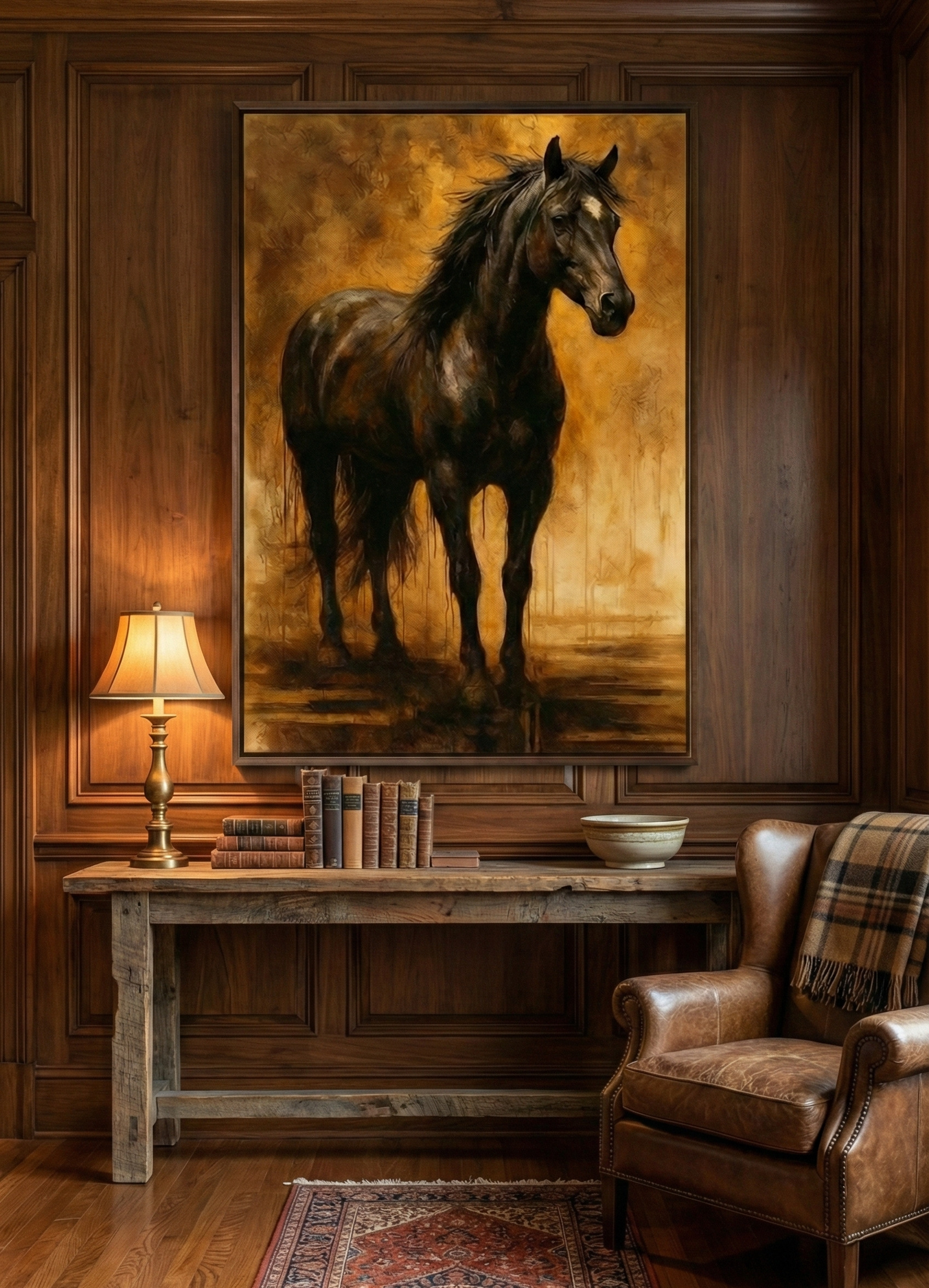 Midnight Stallion – Powerful Equestrian Wildlife Art