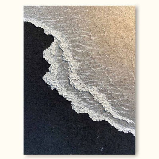 Ocean Wave Beach Textured Painting