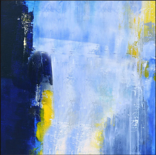 Dake Blue Abstract Art Painting