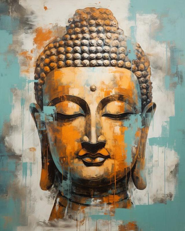 Abstract Buddha: Serenity in Color for Modern and Spiritual Space