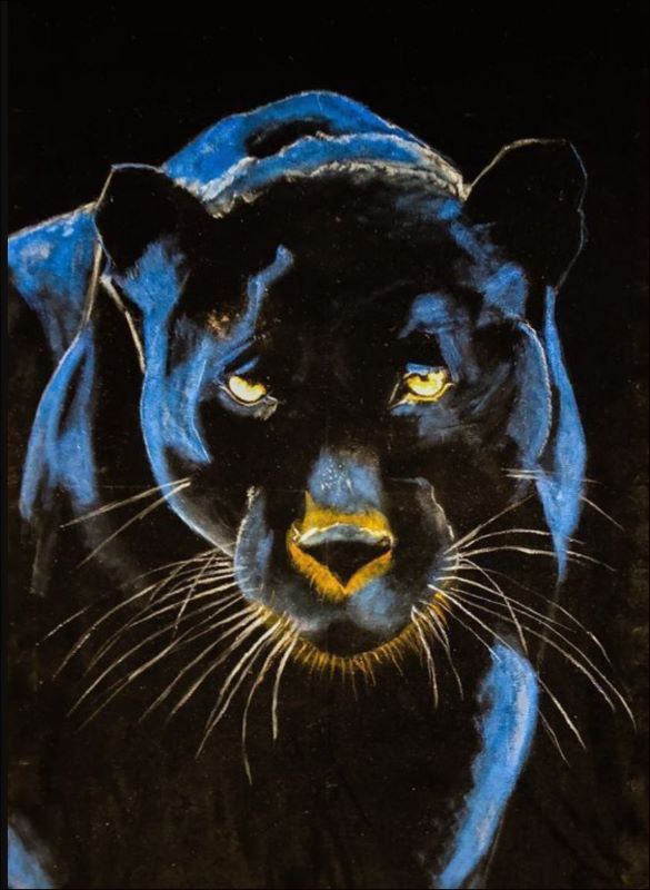 Blue Panther Painting