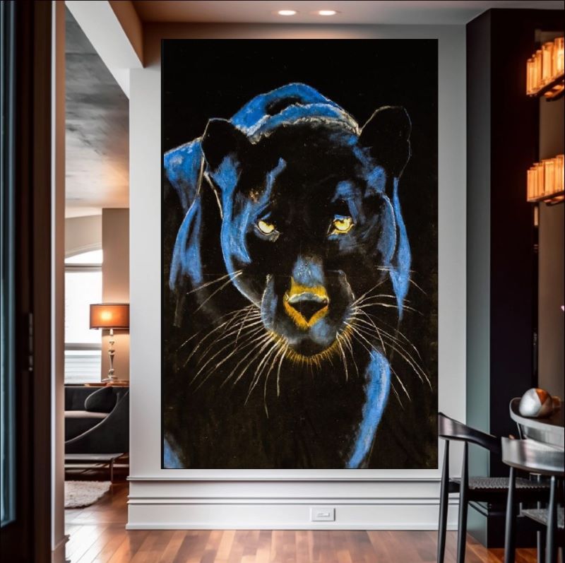 Blue Panther Painting