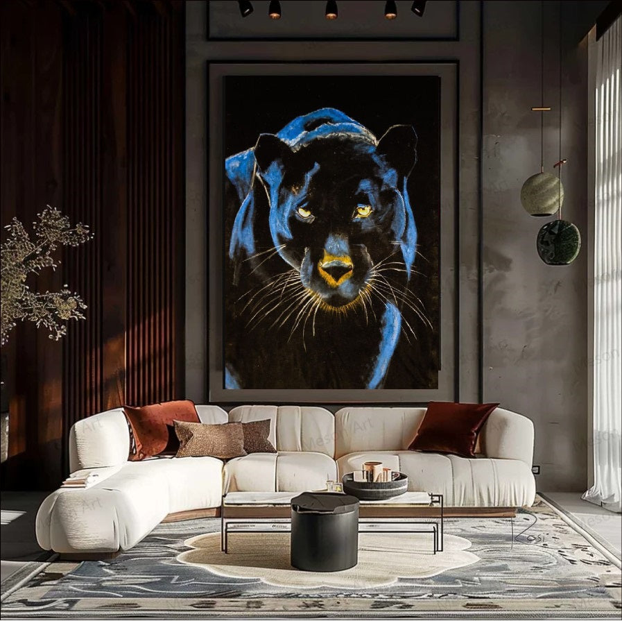 The Silent Guardian - Captivating Black Panther Artwork