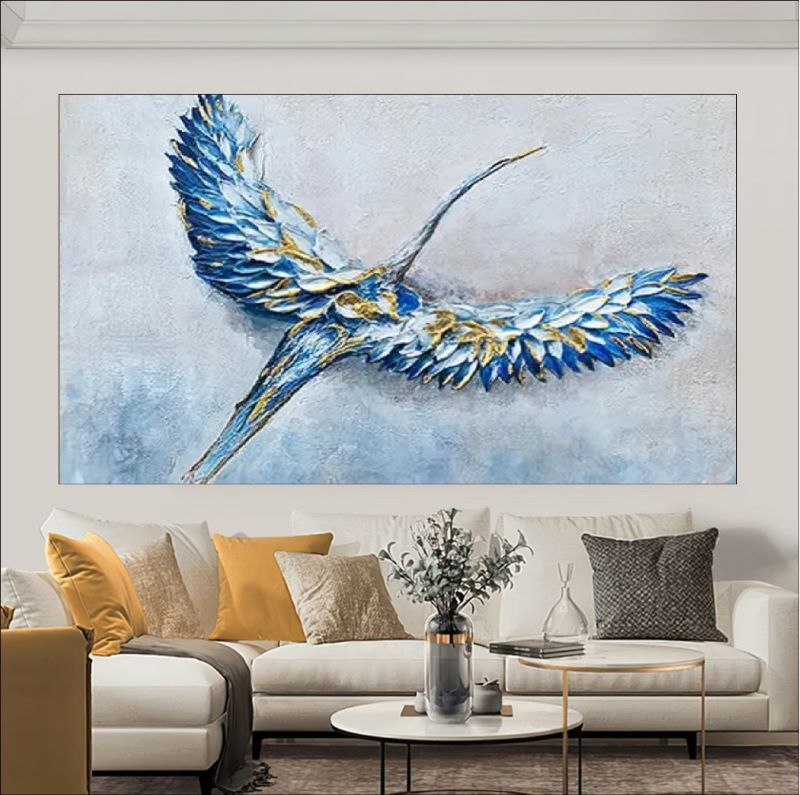 Blue flying bird