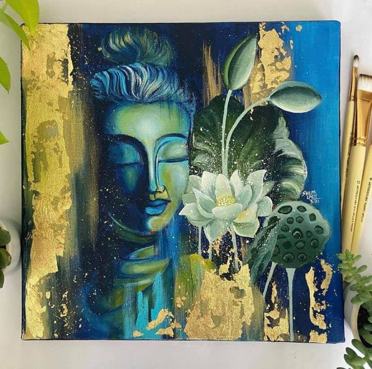 Handmade Buddha Art Painting