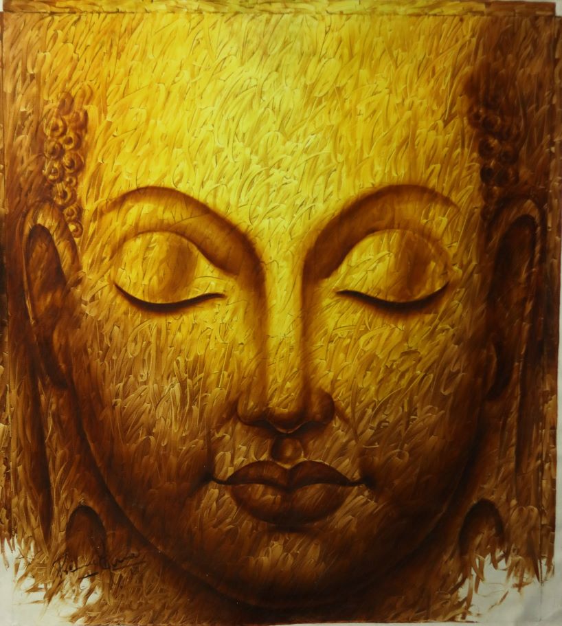 Yellow Buddha Painting