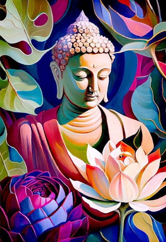 Colorful Buddha Painting Art