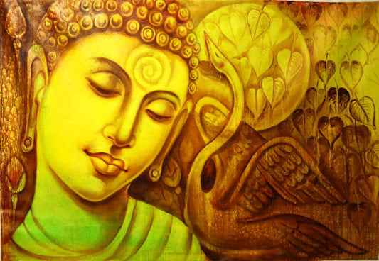 Handmade Lord Buddha Canvas Paintings