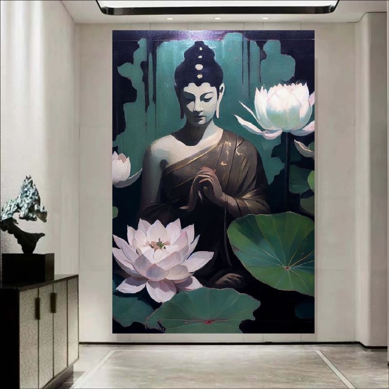 Zen Harmony: Buddha and Lotus Bloom