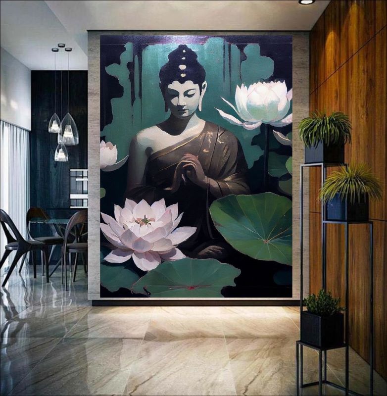 Zen Harmony: Buddha and Lotus Bloom