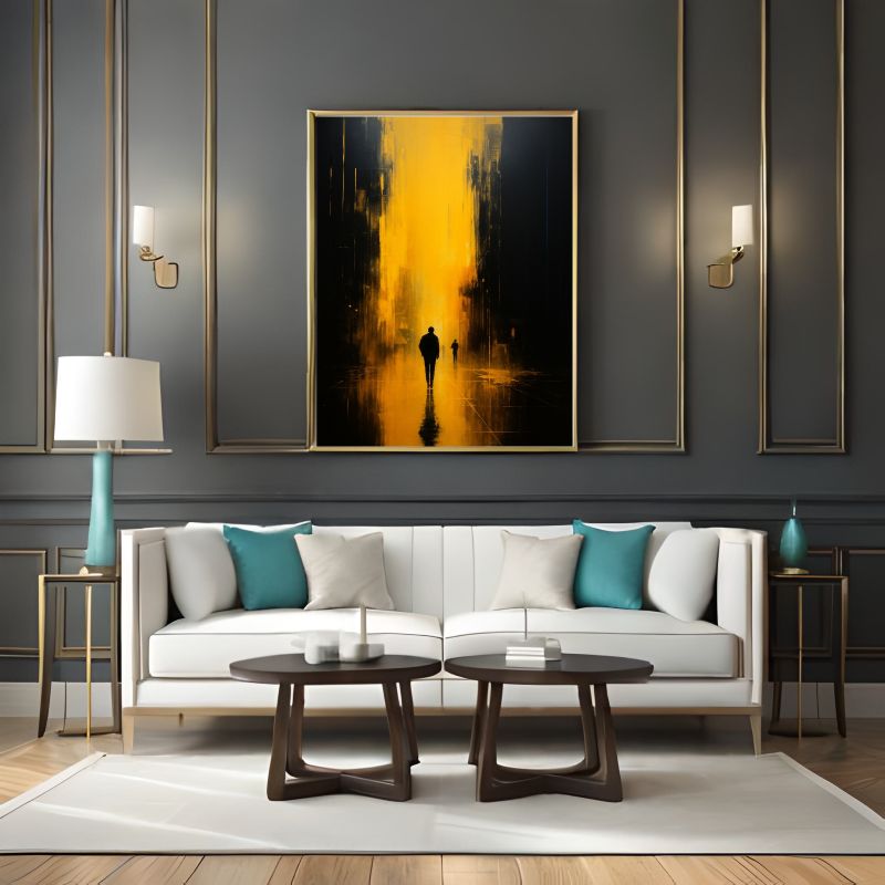 City Shadows: Walking Through Golden Light