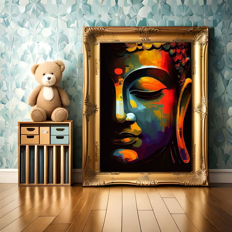 Colorful Zen: Buddha Portrait