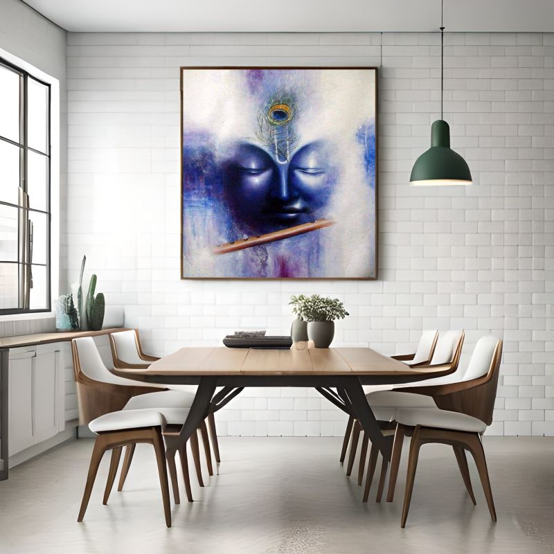 Divine Stillness - Krishna’s Face and Flute of Bliss