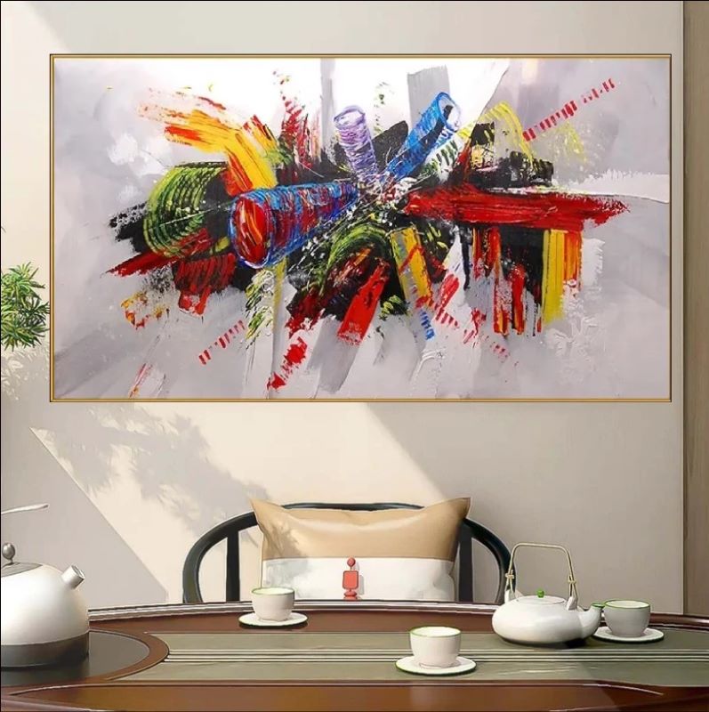Dynamic Abstract Art Painting - Burst of Energy