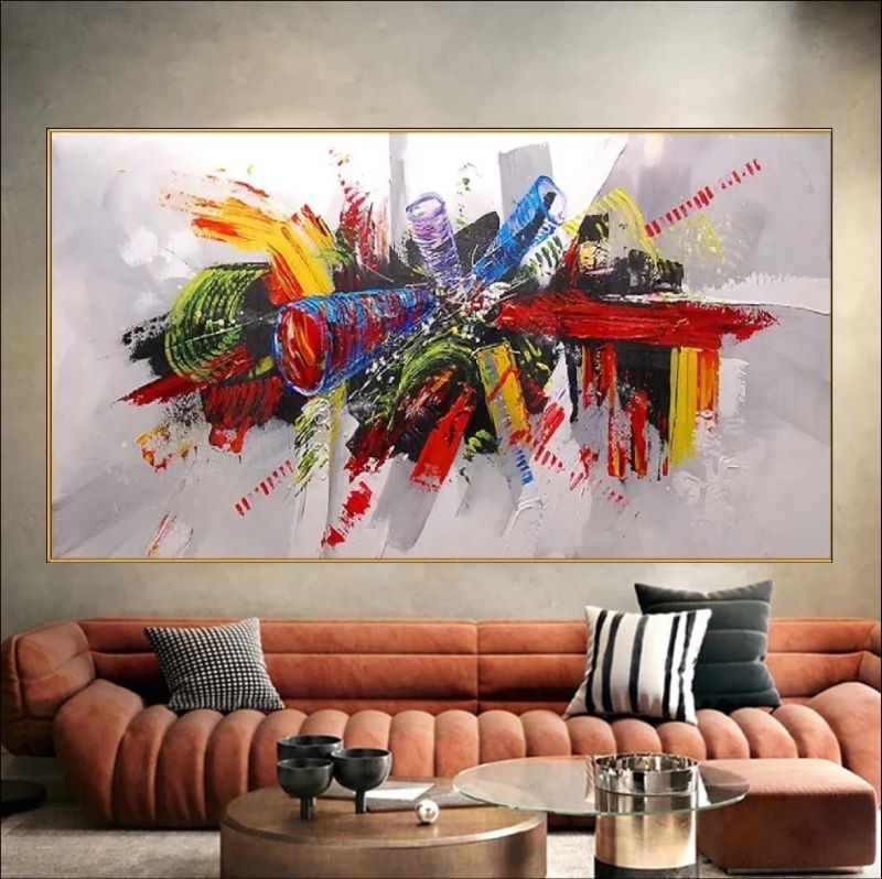 Dynamic Abstract Art Painting - Burst of Energy