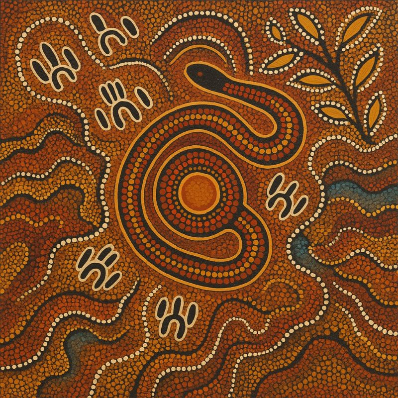 Earth & Spirit - Aboriginal Snake Art