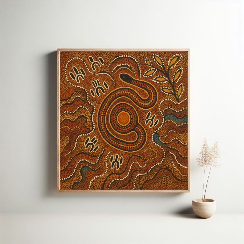Earth & Spirit - Aboriginal Snake Art