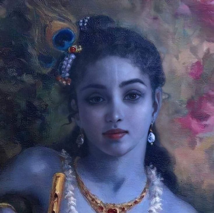 Ethereal Grace - Krishna’s Divine Beauty