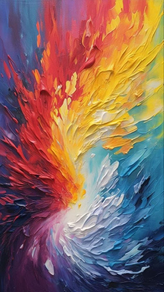 Fiery Whirlwind: A Captivating Abstract Burst