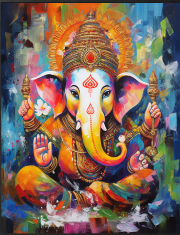 Ganesha Canvas Painting