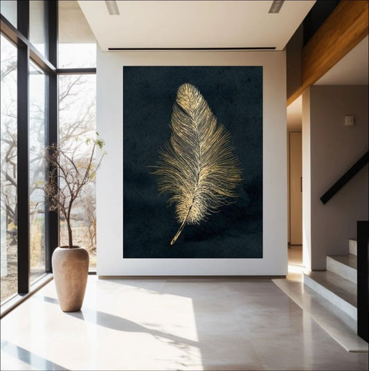 Golden Feather in black