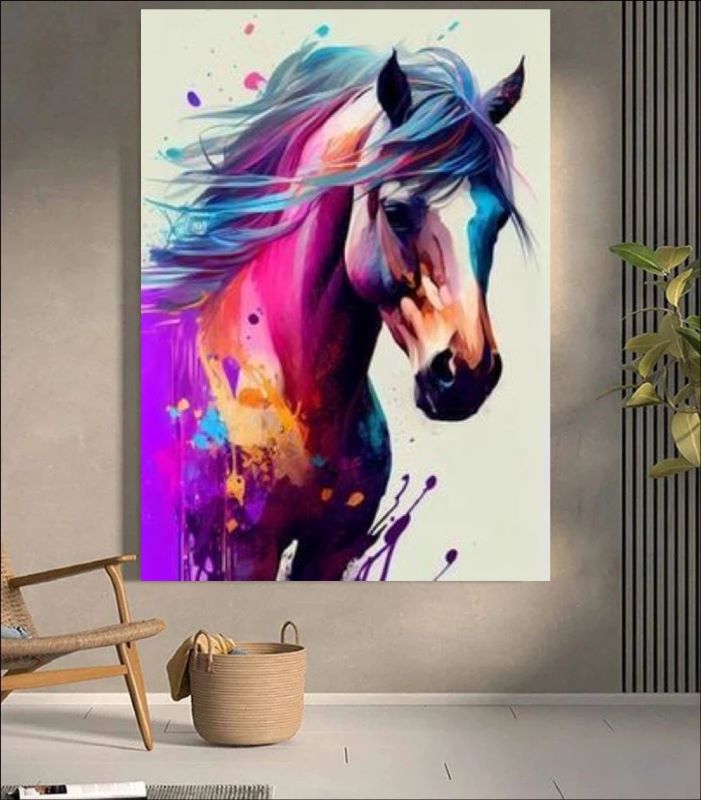 Equine Splendor - Modern Abstract Horse Canvas Art