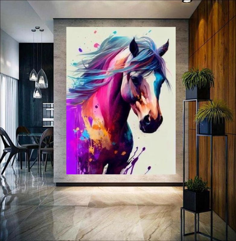 Equine Splendor - Modern Abstract Horse Canvas Art