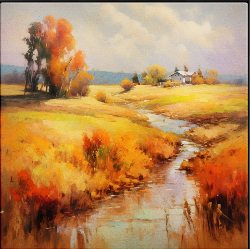 Idyllic Countryside: A Peaceful Autumn Scene