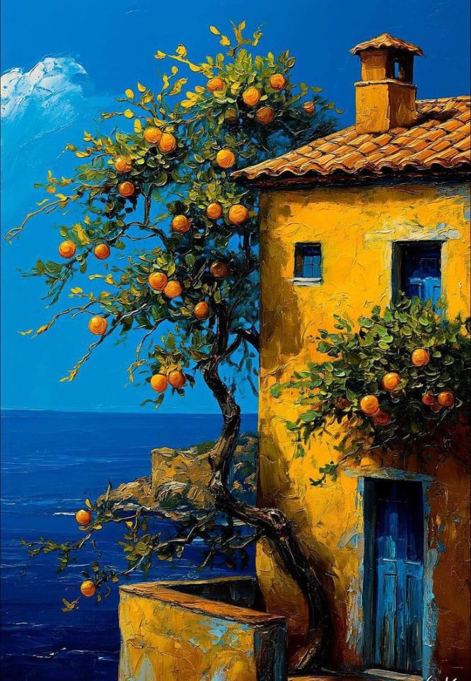 Amalfi Lemon Tree Painting