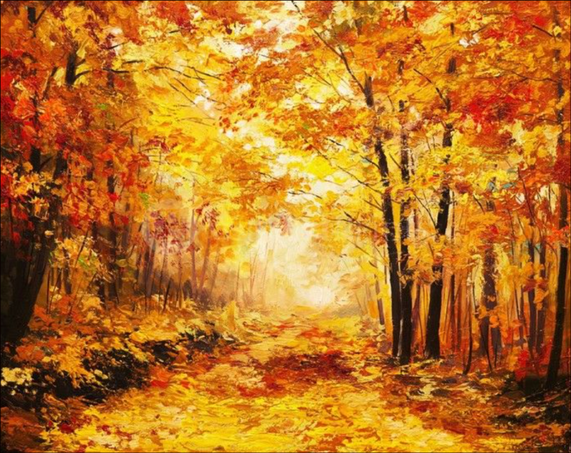 Autumn Forest Canvas Wall Painting